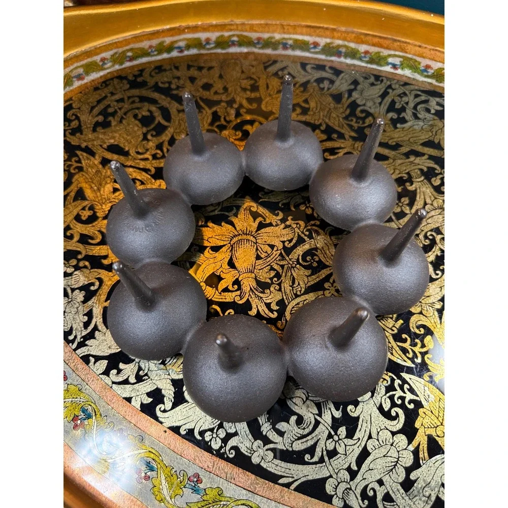 Dansk Designs Denmark Cast‎ Iron Candle Ring by Jens Quistgaard, 8-Light Holder